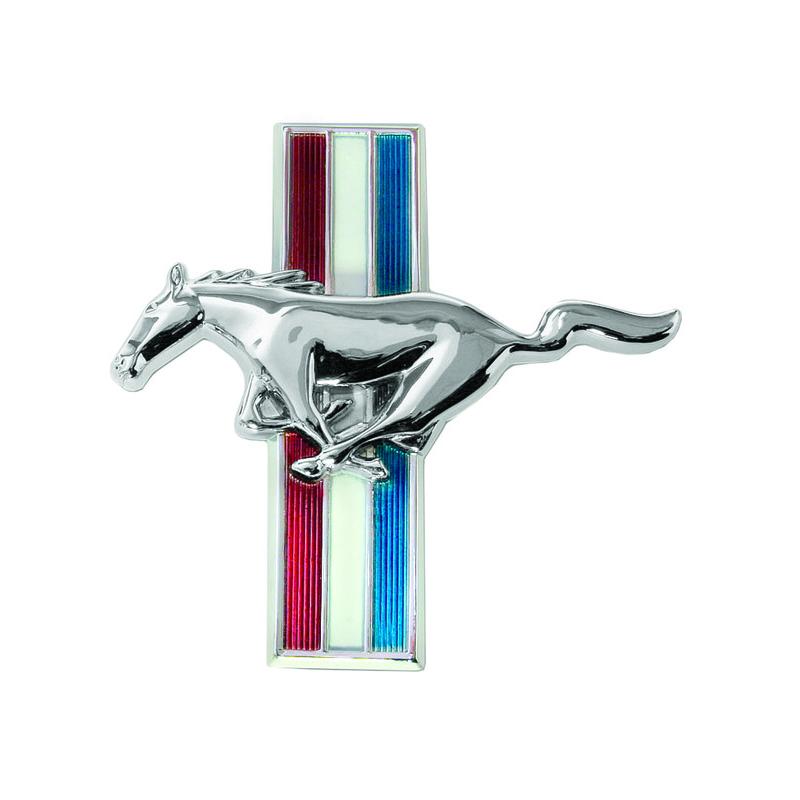 GLAEM3611 Flat Running Horse Glove Box Emblem